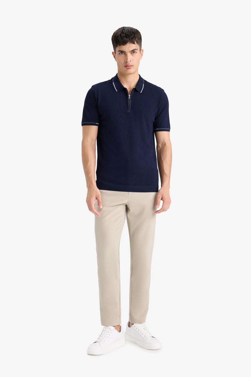 ديفاكتو تيشيرت بولو تريكو نص كم قصة عادية بسوسته - Image 5